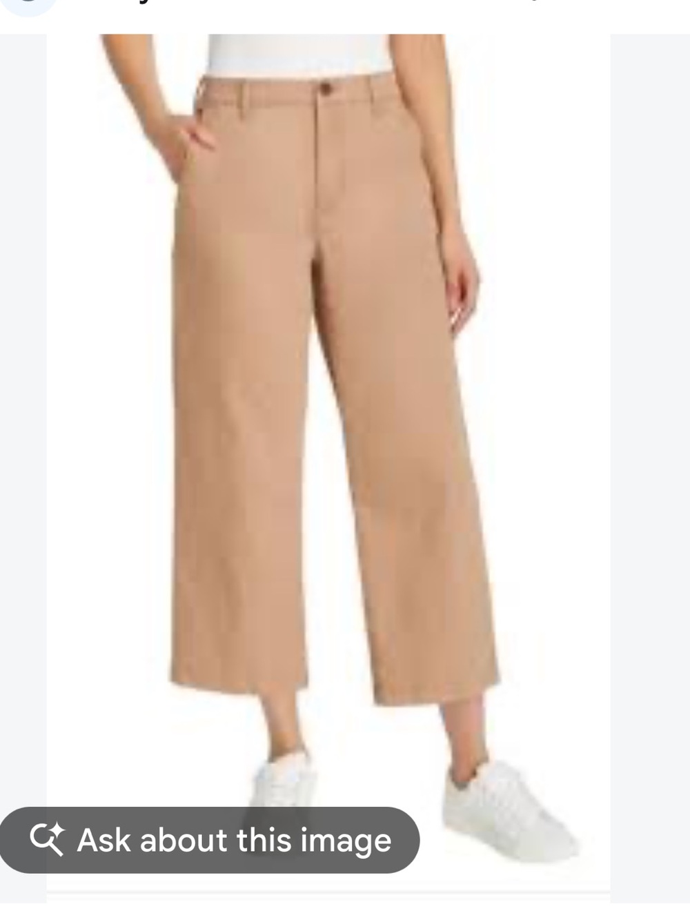 Wide leg Cropped Ankle pants